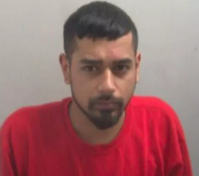 "Coward": Ravinder Matharu, 32, was driving his brother’s Peugeot 206 when he struck Mr Alexandru but failed to call the ambulance or police. (Essex Police) 