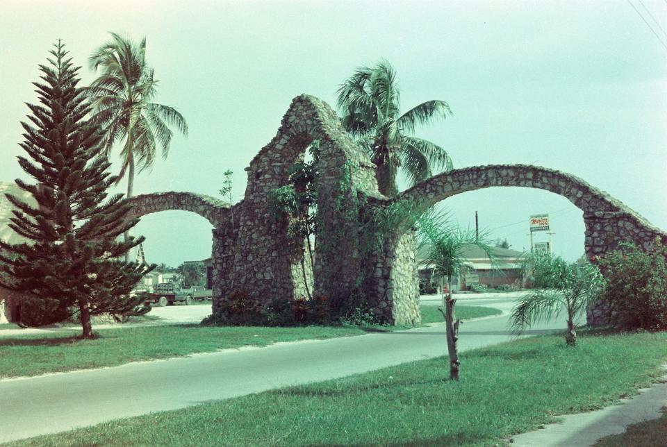 The Fort Myers Beach arches circa 1979