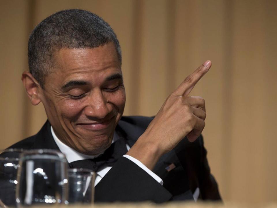 President Barack Obama at the 2013 White House Correspondents' Dinner (AP)