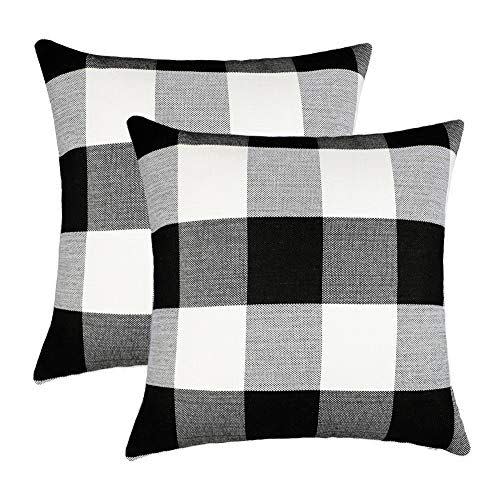 14) 4th Emotion Set of 2 Plaid Throw Pillow Covers