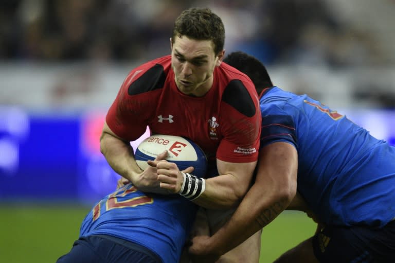 Wales' wing George North (C) is set to return after an enforced five-month lay-off, since he suffered his third concussion in four months during an English Premiership game for Northampton