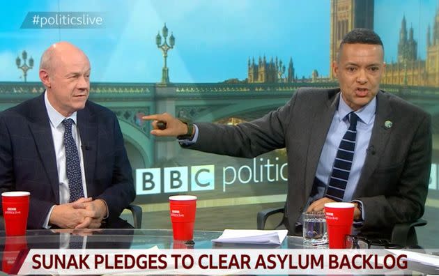 Tory MP Damian Green [L] and Labour MP Clive Lewis