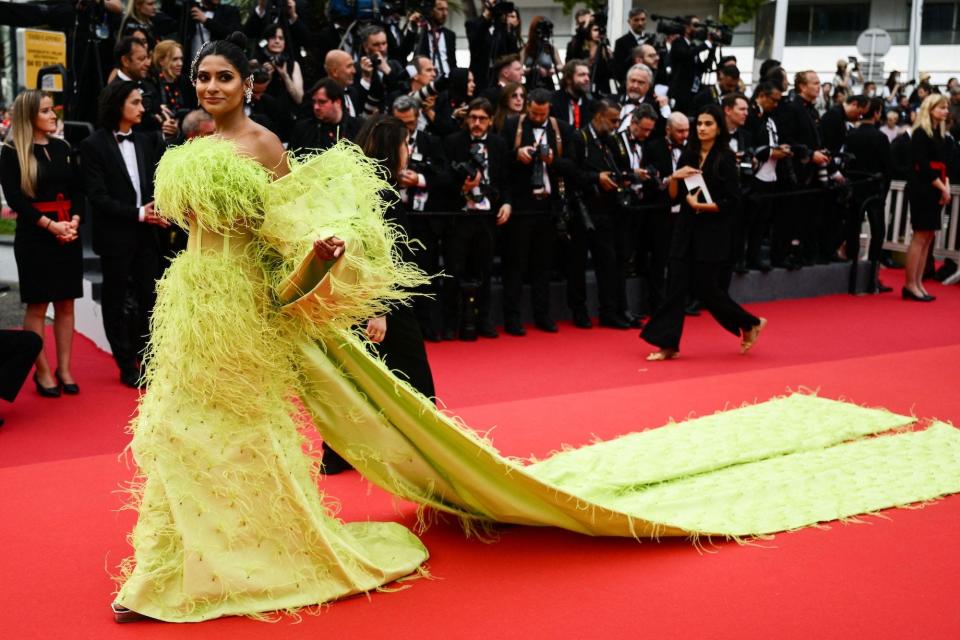 Farhana Bodi attends the "Jeanne du Barry" screening during the Cannes Film Festival.