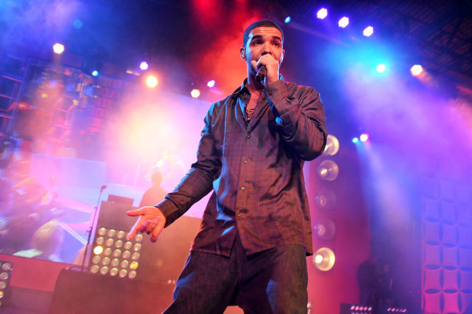 INDIANAPOLIS, IN - FEBRUARY 03:  Rapper Drake performs at ESPN The Magazine's 'NEXT' Event on February 3, 2012 in Indianapolis, Indiana.  (Photo by Theo Wargo/Getty Images for ESPN)
