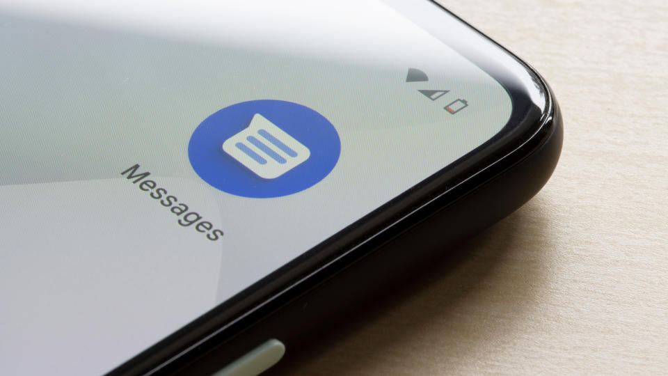 The Google Messages app on an Android device, representing an article about how to block spam texts on Android