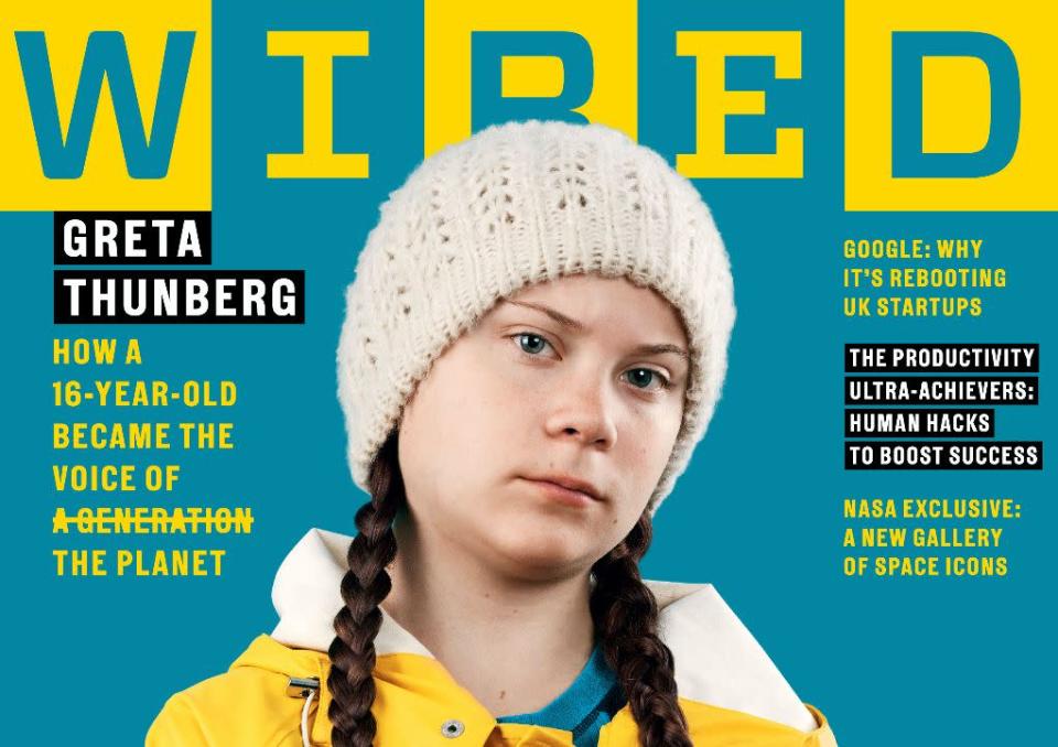 Greta Thunberg told Wired UK she doesn't see herself as an "icon". [Photo: Getty]