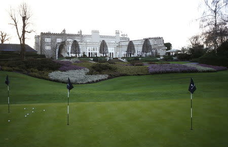 A practice green is seen next to the clubhouse of the Wentworth Club in Virginia Water, Britain, January 8, 2016. REUTERS/Peter Nicholls