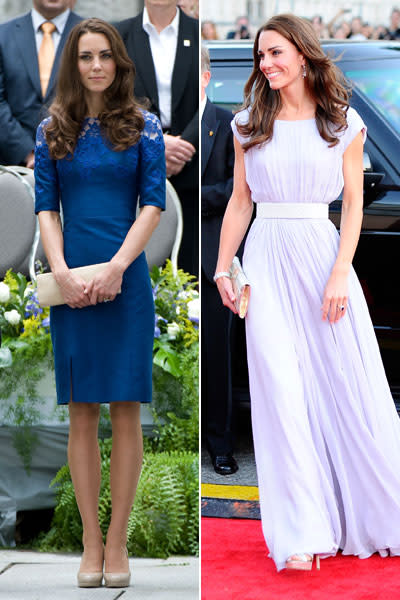 Fürstlicher Style: Auch, wenn Herzogin Catherine gelegentlich ein Kleid zwei Mal trägt oder bei Fashion-Discountern shoppt – von ihrem gehobenen Chic könnten sich so einige andere Royals eine ordentliche Scheibe abschneiden. (Bilder: Getty Images)