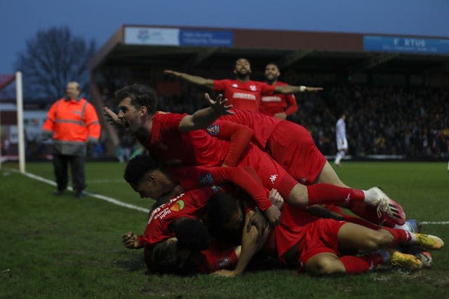 Kidderminster players celebrate