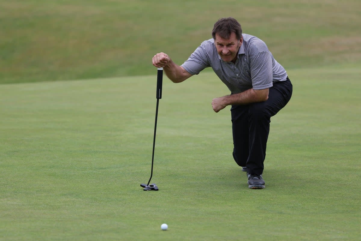 Sir Nick Faldo is hanging up his punditry mic after 16 years at CBS  (REUTERS)