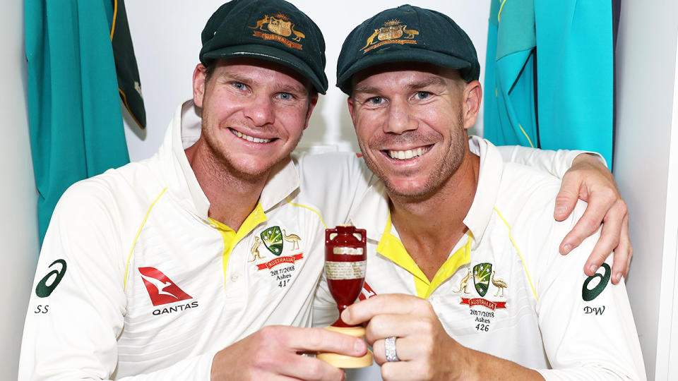 David Warner and Steve Smith, pictured here in action for Australia.