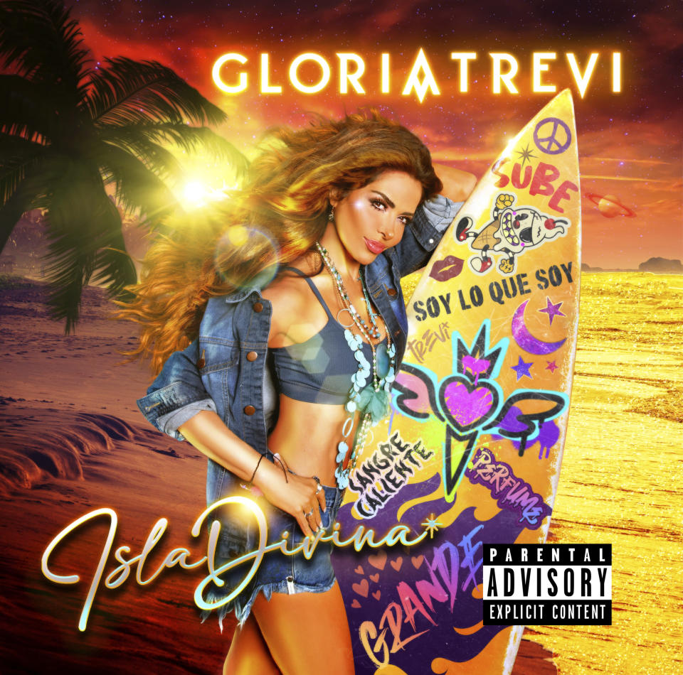 En esta imagen difundida por Universal Music Latin, la portada del nuevo álbum de Gloria Trevi, "Isla Divina". (Universal Music Latin vía AP)