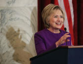 <p>Ok so she might not have actually become the first female President of the United States *sobs*, but Hillary still made history by becoming the first female nominee of a major party, doing her bit to try and smash down glass ceilings in the process. Not only did her campaign centre around women's issues, her inspirational speeches were peppered with empowering female quotes including this little gem from her concession speech: “To all the little girls watching, never doubt that you are valuable and powerful and deserving of every chance and opportunity in the world.” *still sobbing* [Photo: Getty] </p>