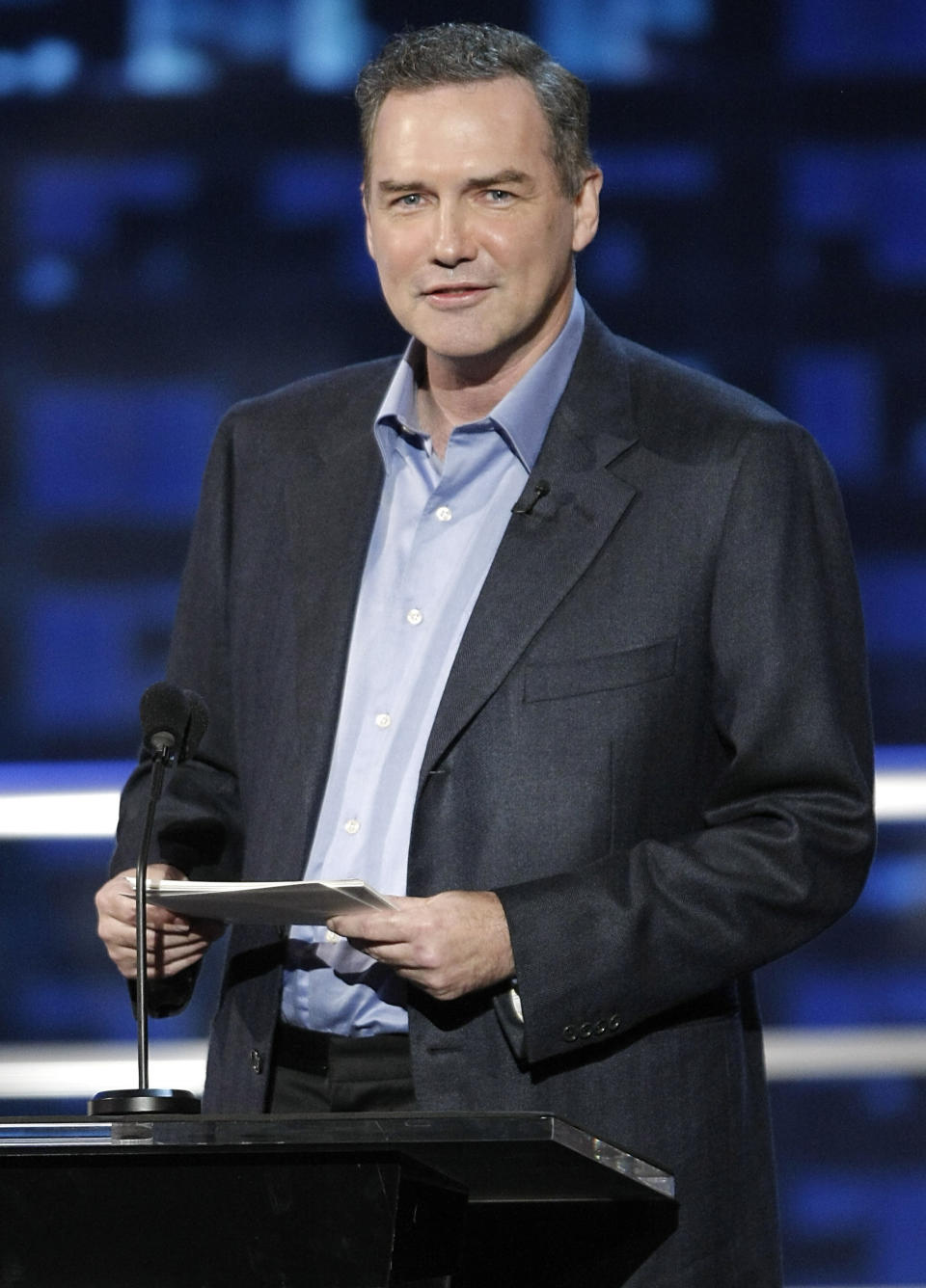 FILE - Actor and comedian Norm Macdonald appears at the "Comedy Central Roast of Bob Saget" in Burbank, Calif. on Aug. 3, 2008. Macdonald, a comedian and former cast member on "Saturday Night Live," died Tuesday, Sept. 14, 2021, after a nine-year battle with cancer that he kept private, according to Brillstein Entertainment Partners, his management firm in Los Angeles. He was 61. (AP Photo/Dan Steinberg, File)