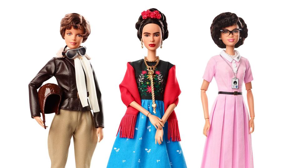 Barbie's newest Inspiring Women collection includes Frida Kahlo, but her doll doesn't have nearly as much of the iconic unibrow and facial hair that Kahlo famously did.