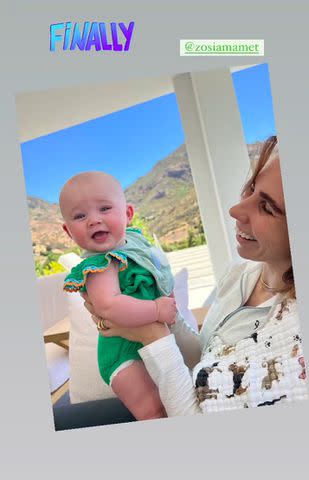 <p>Kaley Cuoco/Instagram</p> Kaley Cuoco's 'Flight Attendant' costar Zosia Mamet meets daughter Matilda