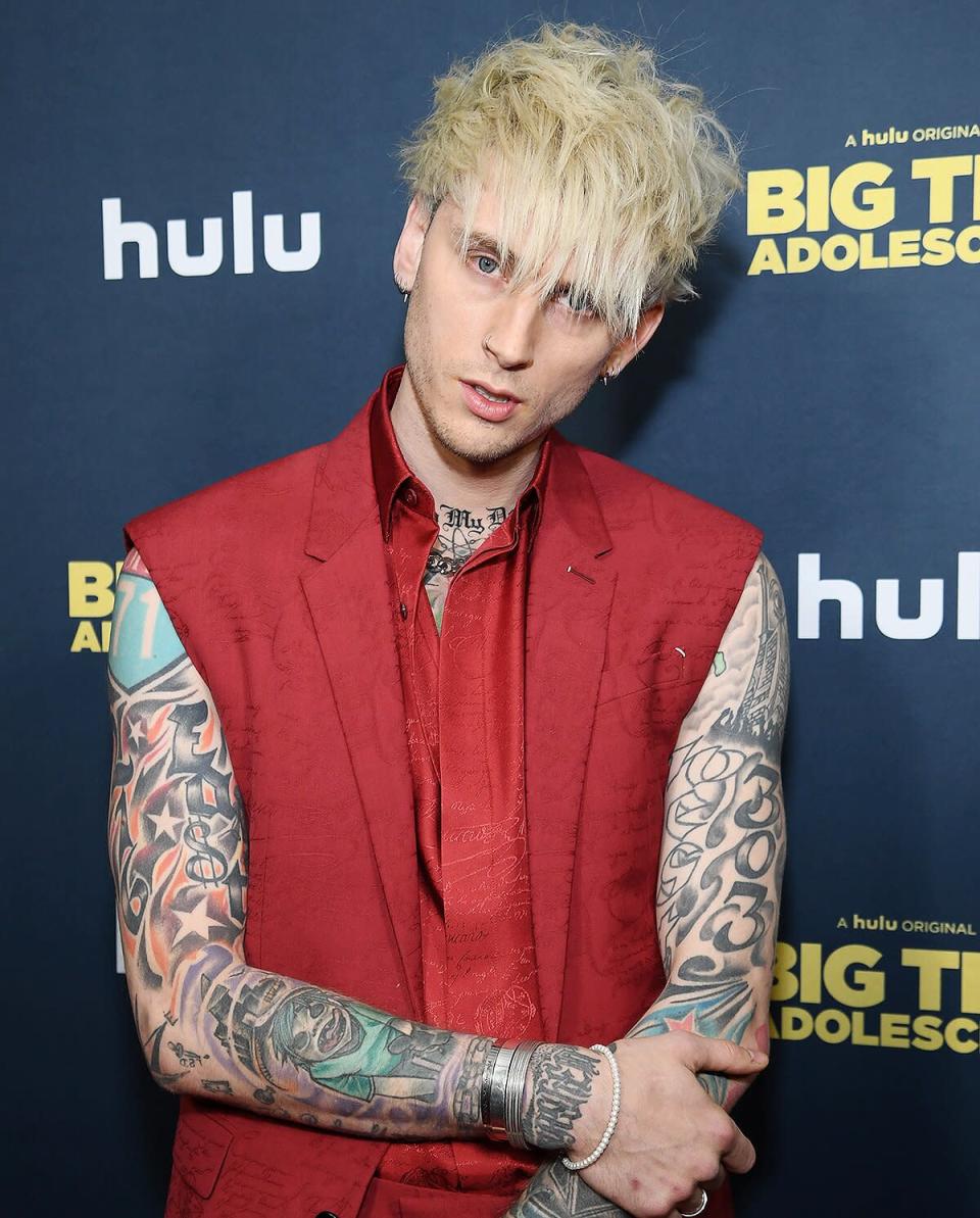 Machine Gun Kelly attends the premiere of &quot;Big Time Adolescence&quot; at Metrograph on March 05, 2020 in New York City.