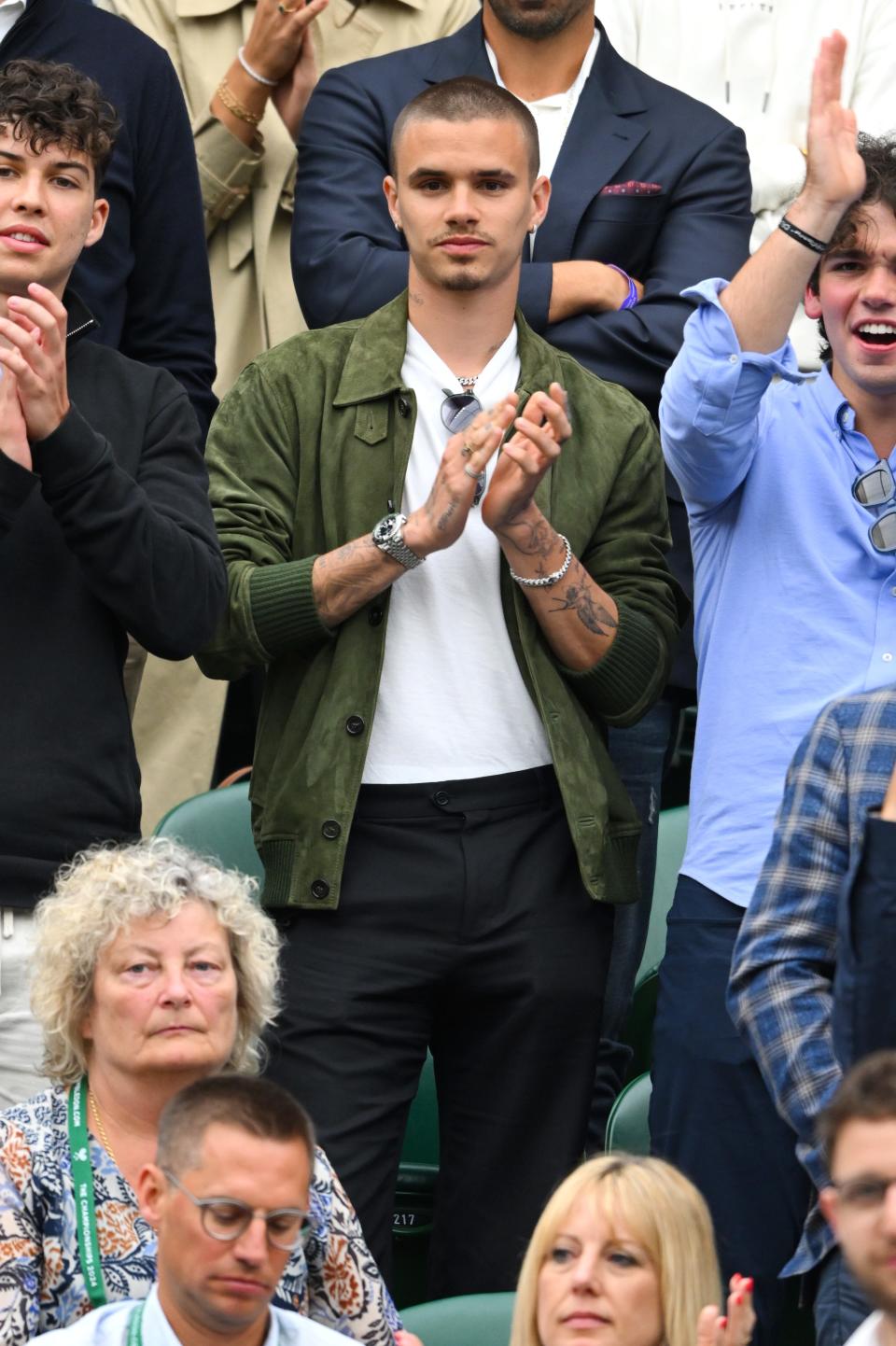 Romeo Beckham at day three of Wimbledon.