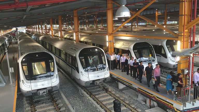 Train training. Credit: Channel Newsasia