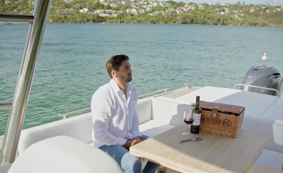 Duncan James on a boat on MAFS