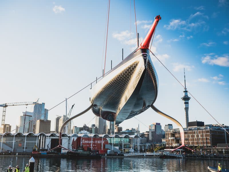 FILE PHOTO: Christening of Britannia the America's Cup race boat of INEOS TEAM UK in Auckland