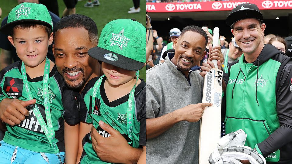 Will Smith made a guest appearance at the Big Bash. Pic: Getty