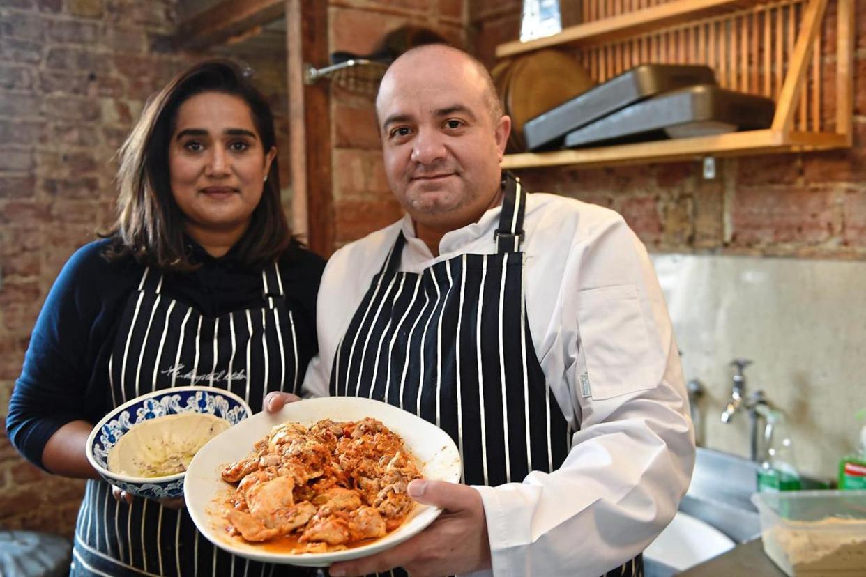 Authentic dishes: Imad Alarnab and Samia Khan at an earlier pop-up: Jeremy Selwyn