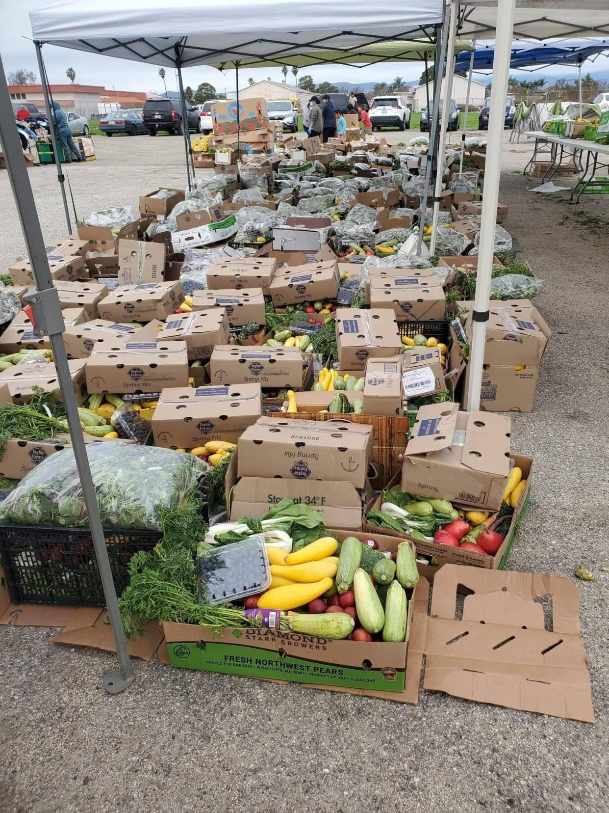 Labor union United Farm Workers hosts a food drive recently for farmworkers.