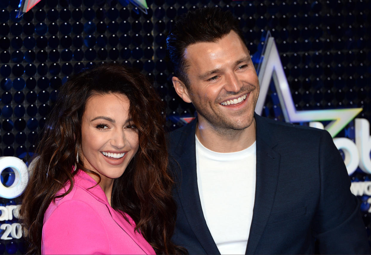 LONDON, ENGLAND - MARCH 07: Michelle Keegan and Mark Wright attend The Global Awards 2019 at Eventim Apollo, Hammersmith on March 07, 2019 in London, England. (Photo by Jeff Spicer/Getty Images)