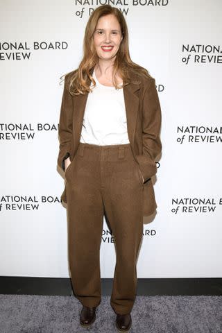 <p>Kristina Bumphrey/Variety via Getty</p> Justine Triet on Jan. 11, 2024.