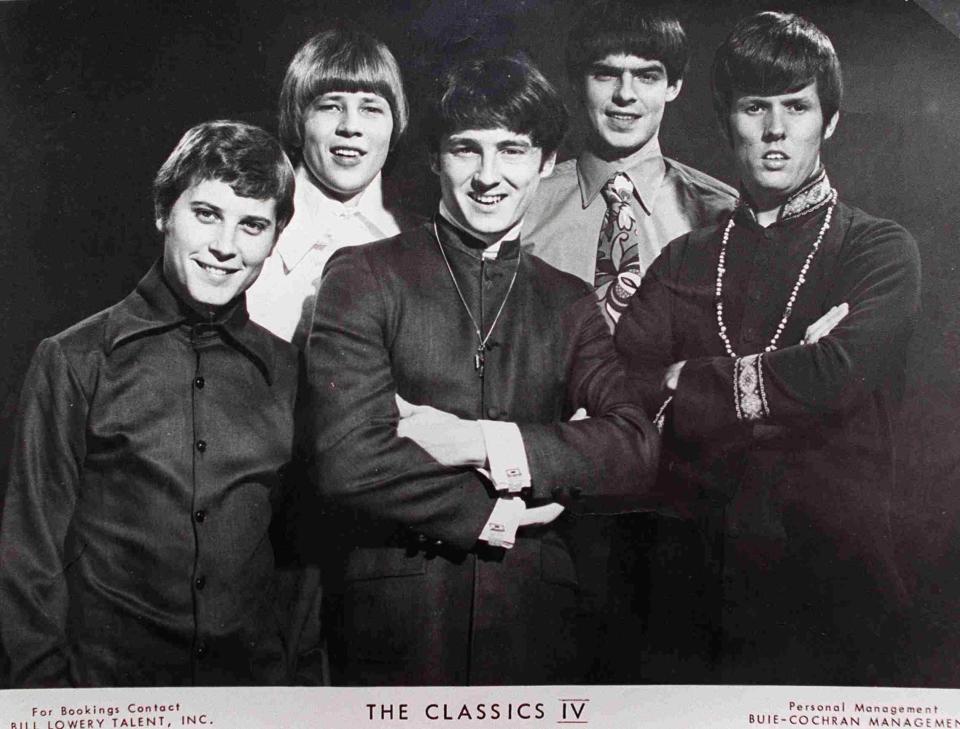 The late-'60s version of Classics IV: Lawrence Shaul, Kim Venable, Wally Eaton, Auburn Burrell and Dennis Yost.