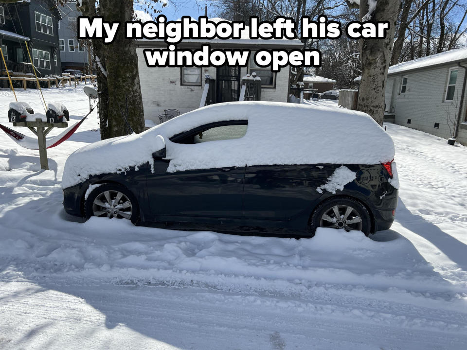 "My neighbor left his car window open"