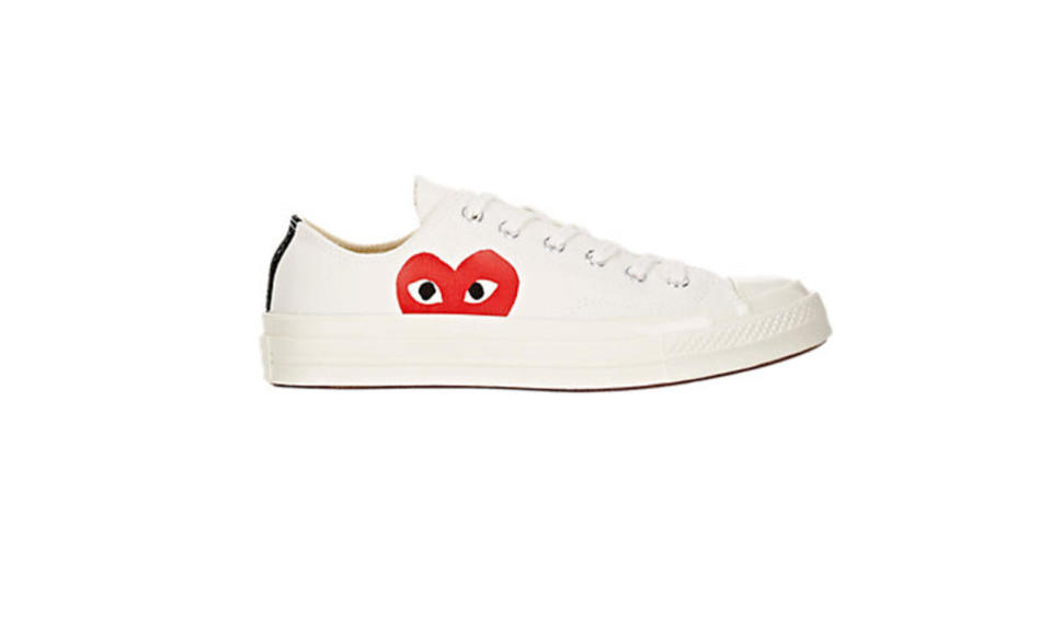 Comme Des Garçons Play Women’s Chuck Taylor 1970s Low-Top Sneakers, $125, Barneys New York