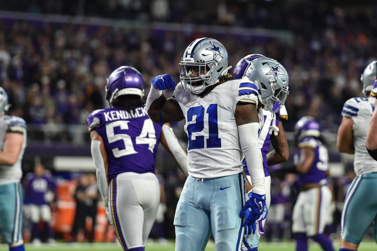 Ezekiel Elliott and the Dallas Cowboys are a perfect 7-0 against the spread this season. (Jeffrey Becker/USA TODAY Sports)