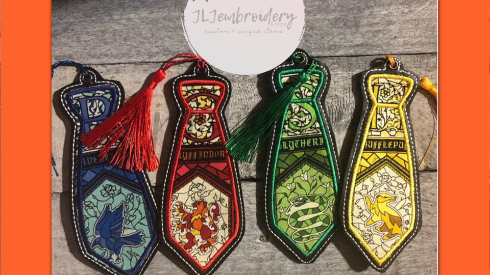 Best Harry Potter gifts: An embroidered bookmark from their favorite Hogwarts house