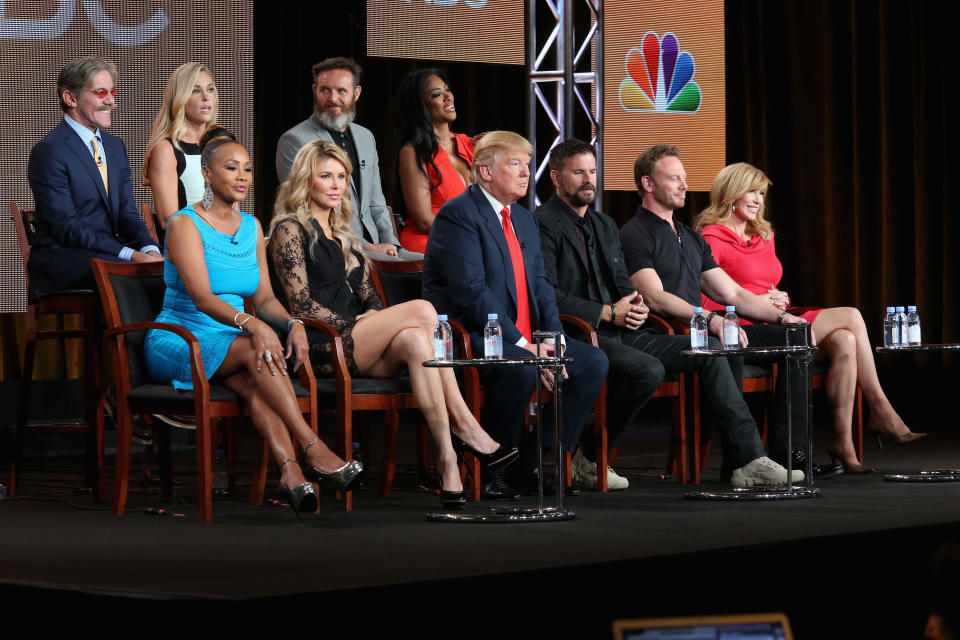 Geraldo Rivera and Donald Trump appeared on The Celebrity Apprentice in 2015. (Photo: Getty Images)