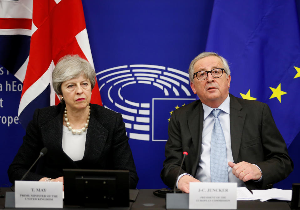 Theresa May and Jean-Claude Juncker (Getty)