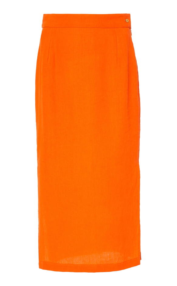 Simon Miller Prado Linen Split Midi Skirt