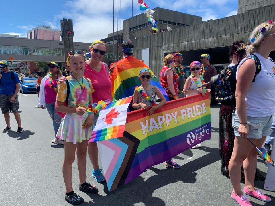 Attendees of the 2023 St. John's Pride Parade. Despite the humid summer heat, hundreds marched in the parade on Sunday (7/23/2023)