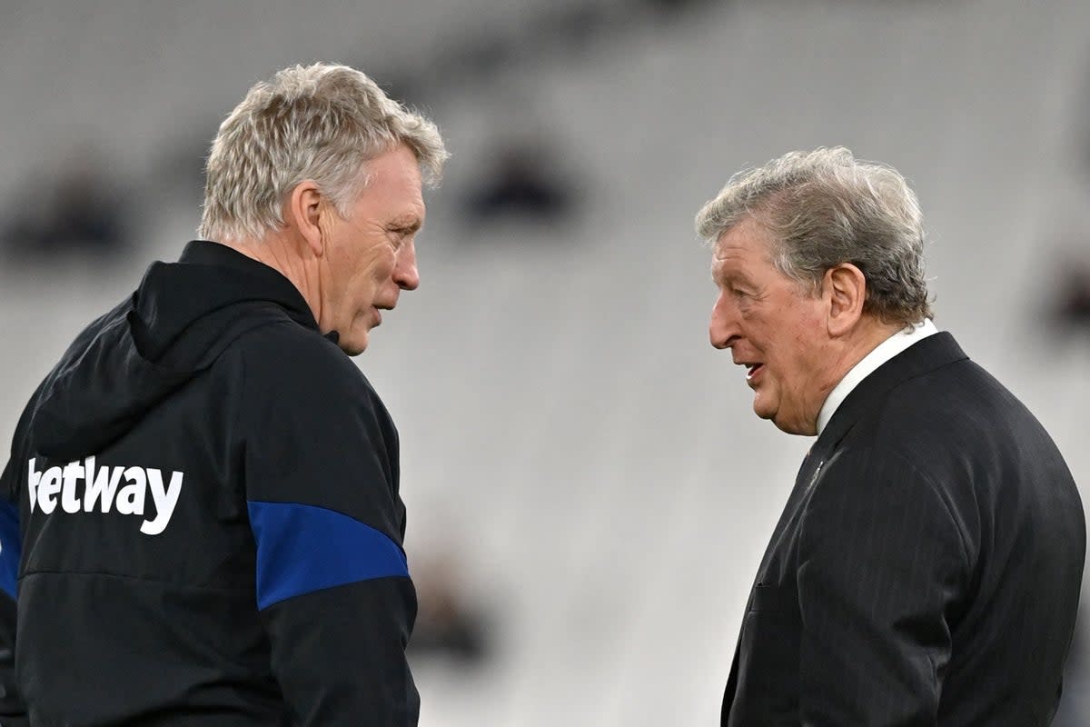 Elder statesmen: Roy Hodgson and David Moyes are the oldest managers working in the Premier League  (AFP via Getty Images)