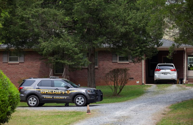 Outside view of Phillip Adams' home, following fatal shooting in Rock Hill, South Carolina