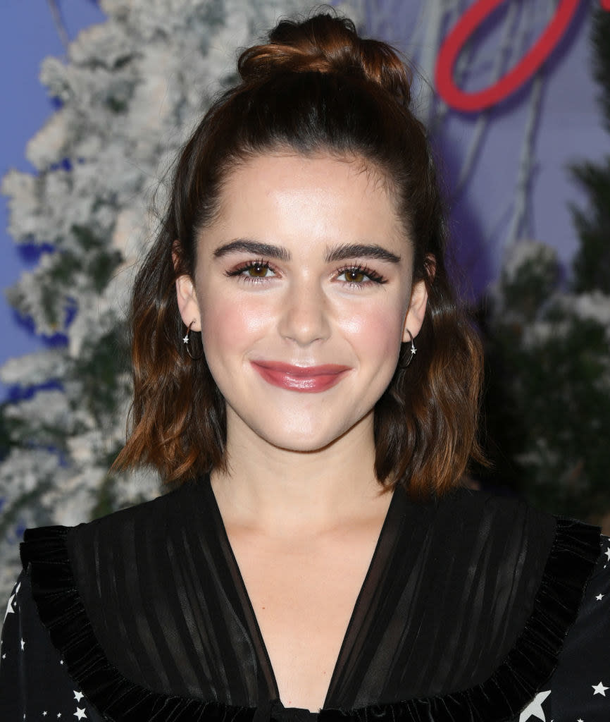 Kiernan Shipka attends the photocall for Netflix's "Let It Snow" at the Beverly Wilshire Four Seasons Hotel
