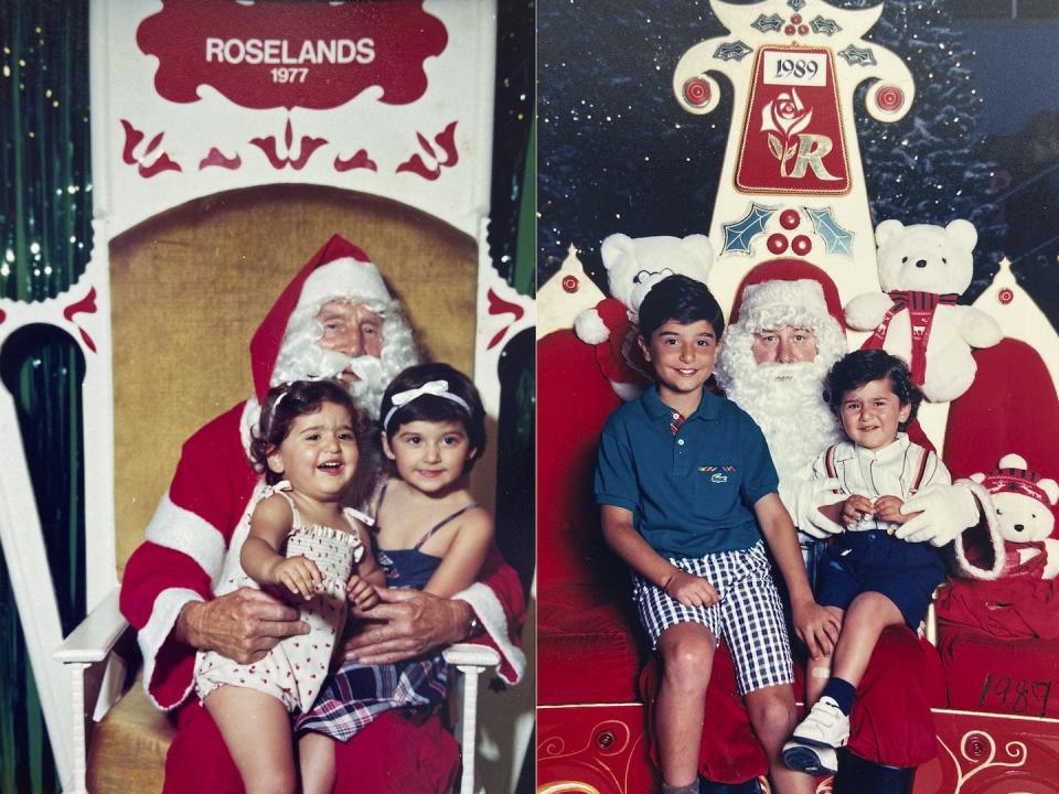 Scared of Santa. My sister in 1977 and my brother in 1989 both in tears. Author provided