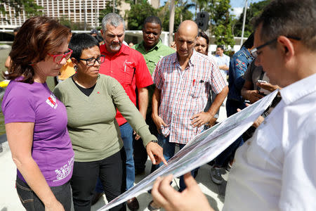 Erika Farias (2nd L), government candidate for Mayor of Libertador district, attends a campaign rally ahead of Sunday's election in Caracas, Venezuela December 5, 2017. REUTERS/Marco Bello