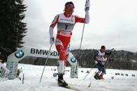 OBERSTDORF, GERMANY - JANUARY 02: Devon Kershaw of Canada competes during the men's classic sprint event for the FIS Cross Country World Cup Tour de Ski on January 2, 2011 in Oberstdorf, Germany. (Photo by Alexander Hassenstein/Getty Images For BMW)