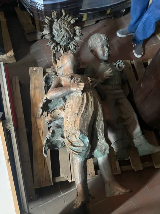 Two custom statues with an estimated value of $50,000 were recovered by members of the LASD Organized Retail Crime Task Force on July 18, 2024. They were stolen nearly ten years ago. (Los Angeles County Sheriff's Department)