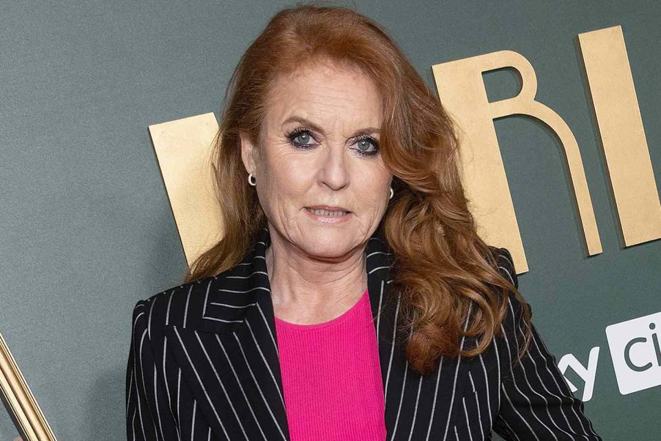 <p>Jo Hale/WireImage</p> Sarah Ferguson attends the UK premiere of "Marlowe"