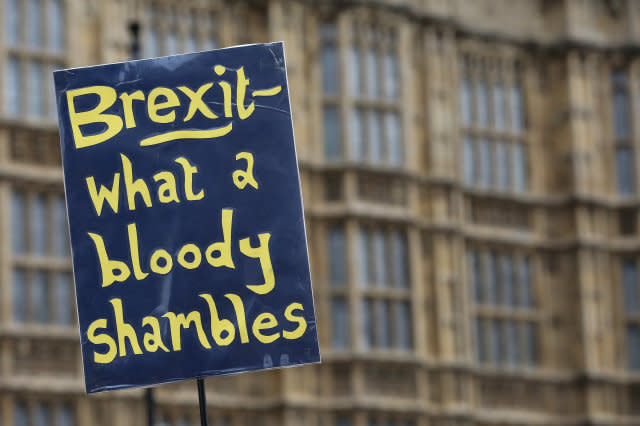 Brexit protests in London, UK - 19 Mar 2019