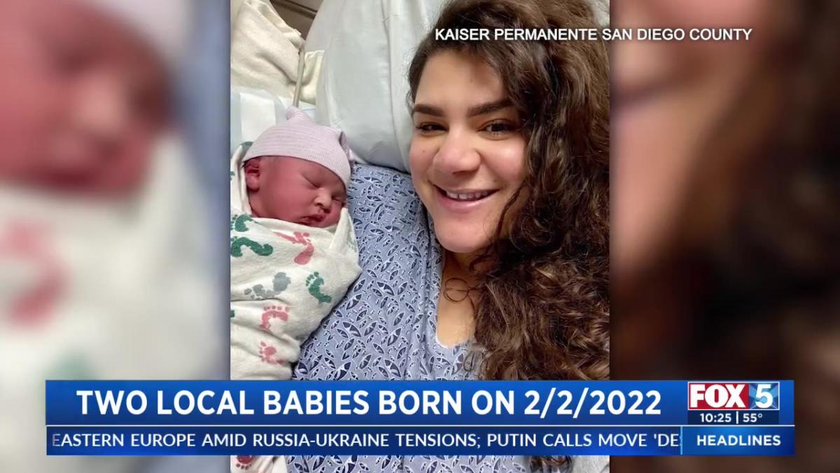 San Diego baby born 2/2/22 at 2:22 p.m. at Kaiser Permanente, baby born