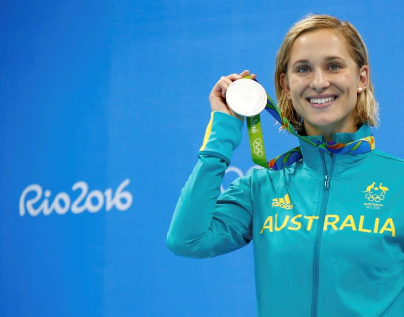 FILE PHOTO: Swimming - Women's 200m Butterfly Victory Ceremony